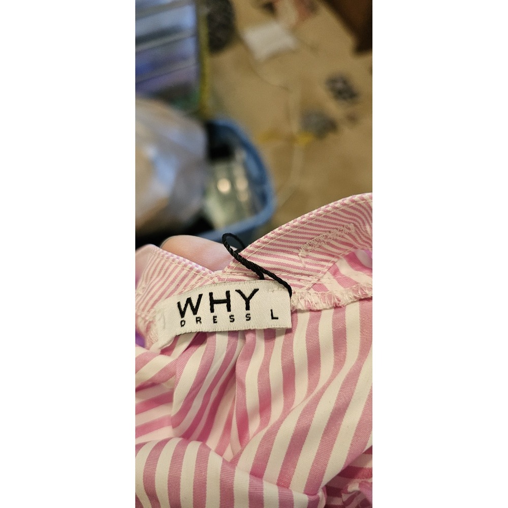 Why Dress Women's Pink & White Cold Sholder Top Size Large ( NWT) - Picture 10 of 13